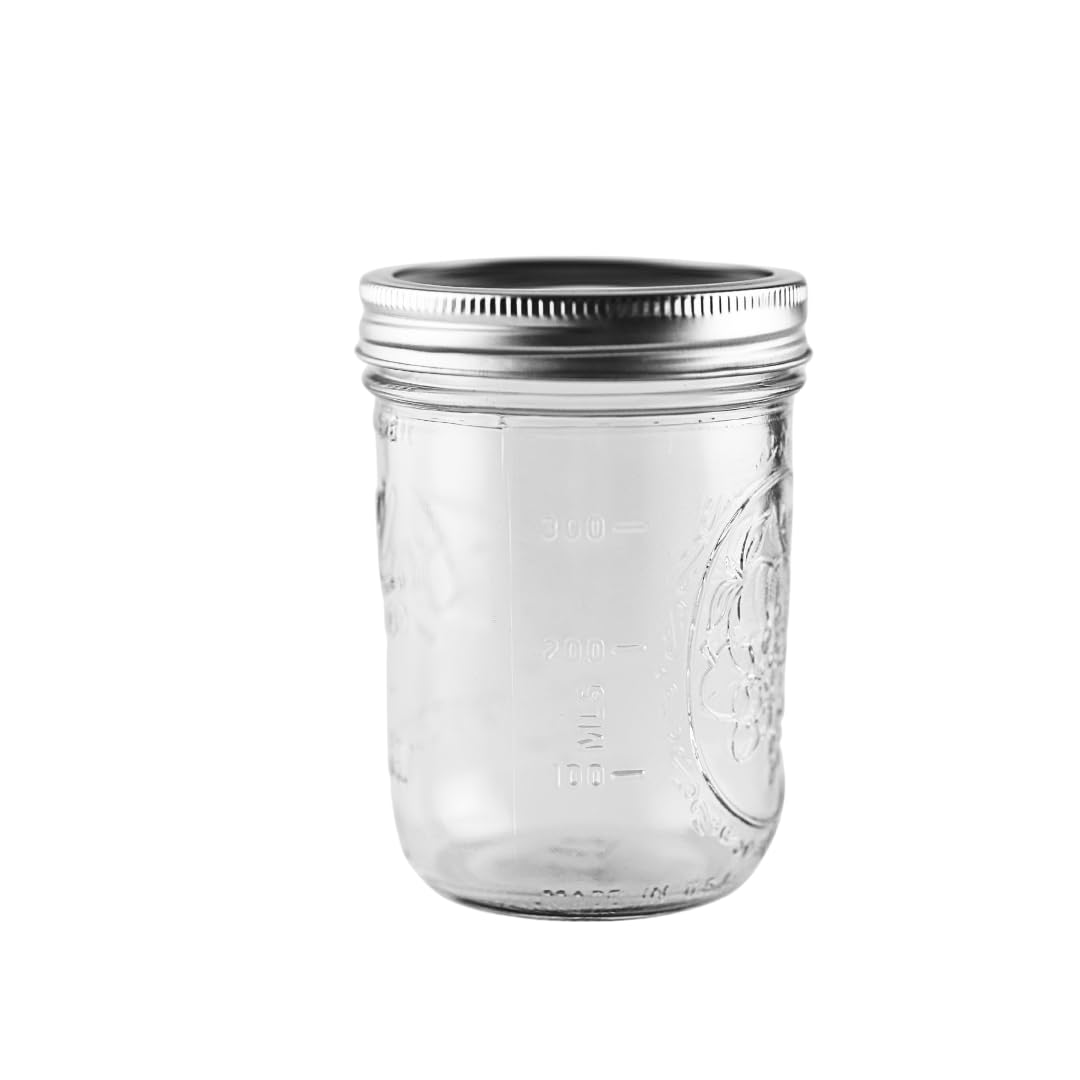 16 oz Wide Mouth Glass Mason Jars, 6 Pack with Airtight Lids V966227