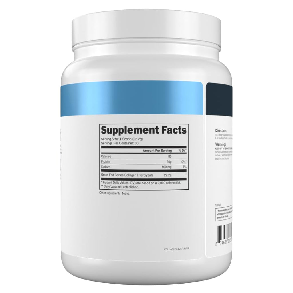 Grass-Fed Collagen Peptides, 30 Servings, Unflavored K522