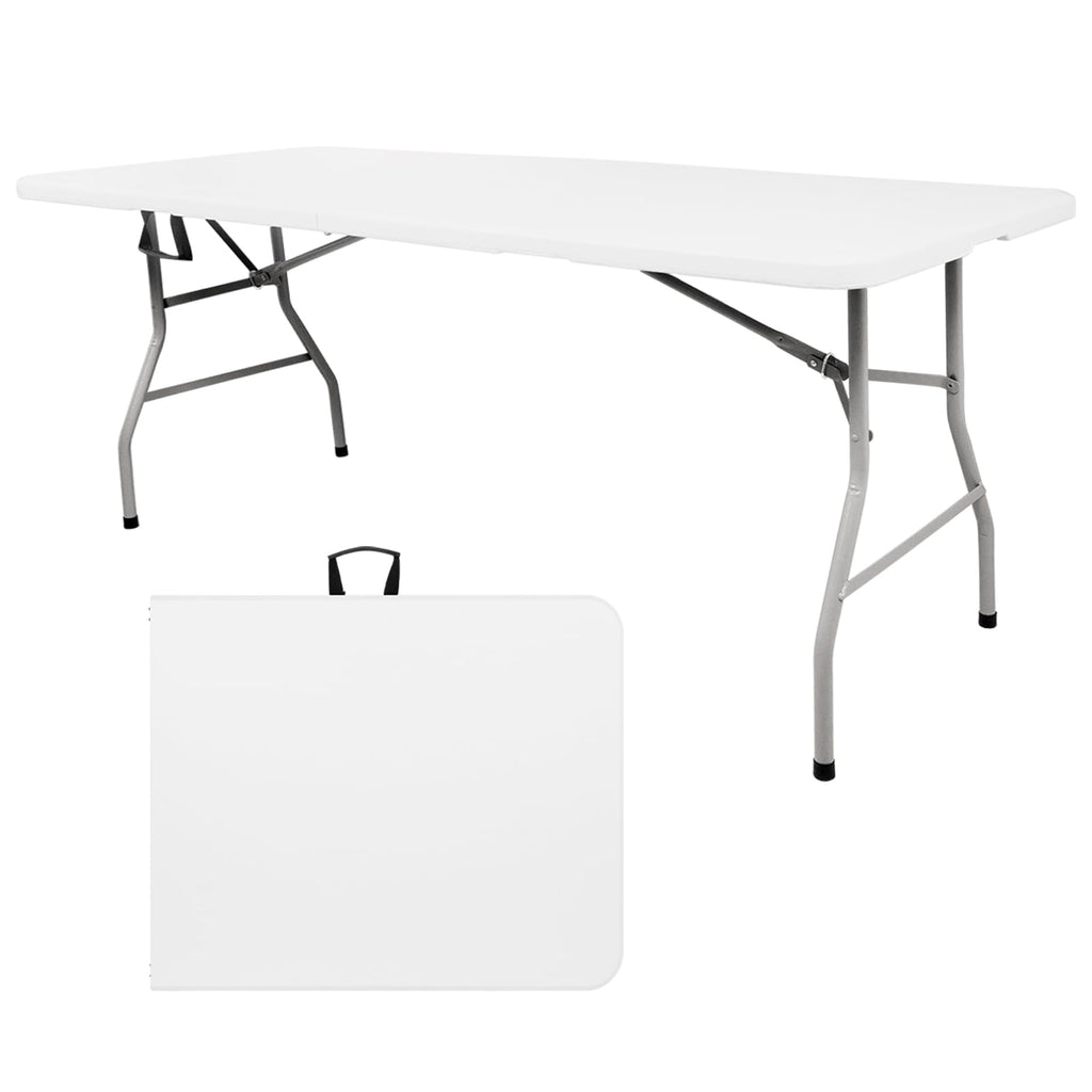 6FT Plastic Folding Table with Lock and Handle H540