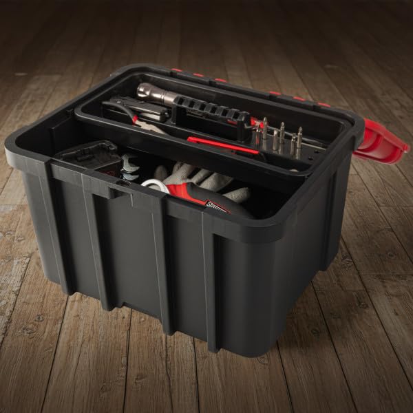 Extra Large Red Plastic Tool Box Organizer T298