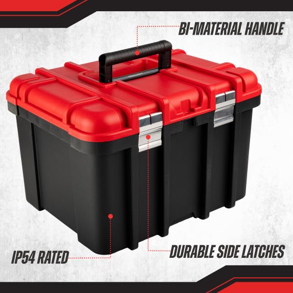 Extra Large Red Plastic Tool Box Organizer T298