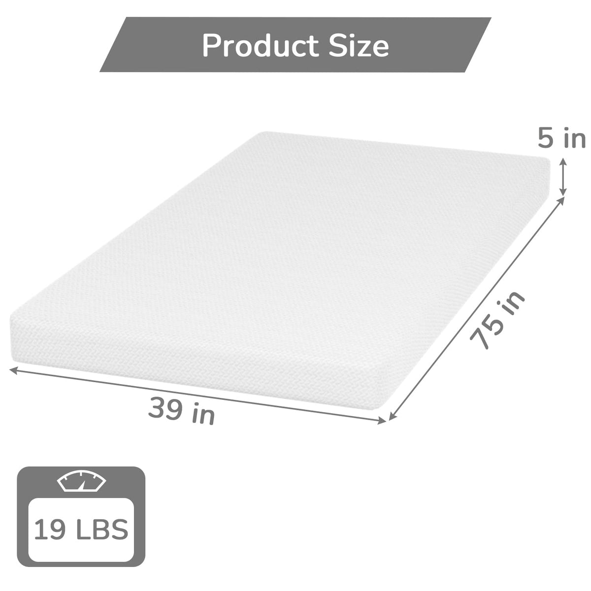 5 Inch Twin Mattress Green Tea Gel Memory Foam P81529