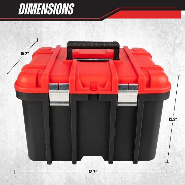 Extra Large Red Plastic Tool Box Organizer T298