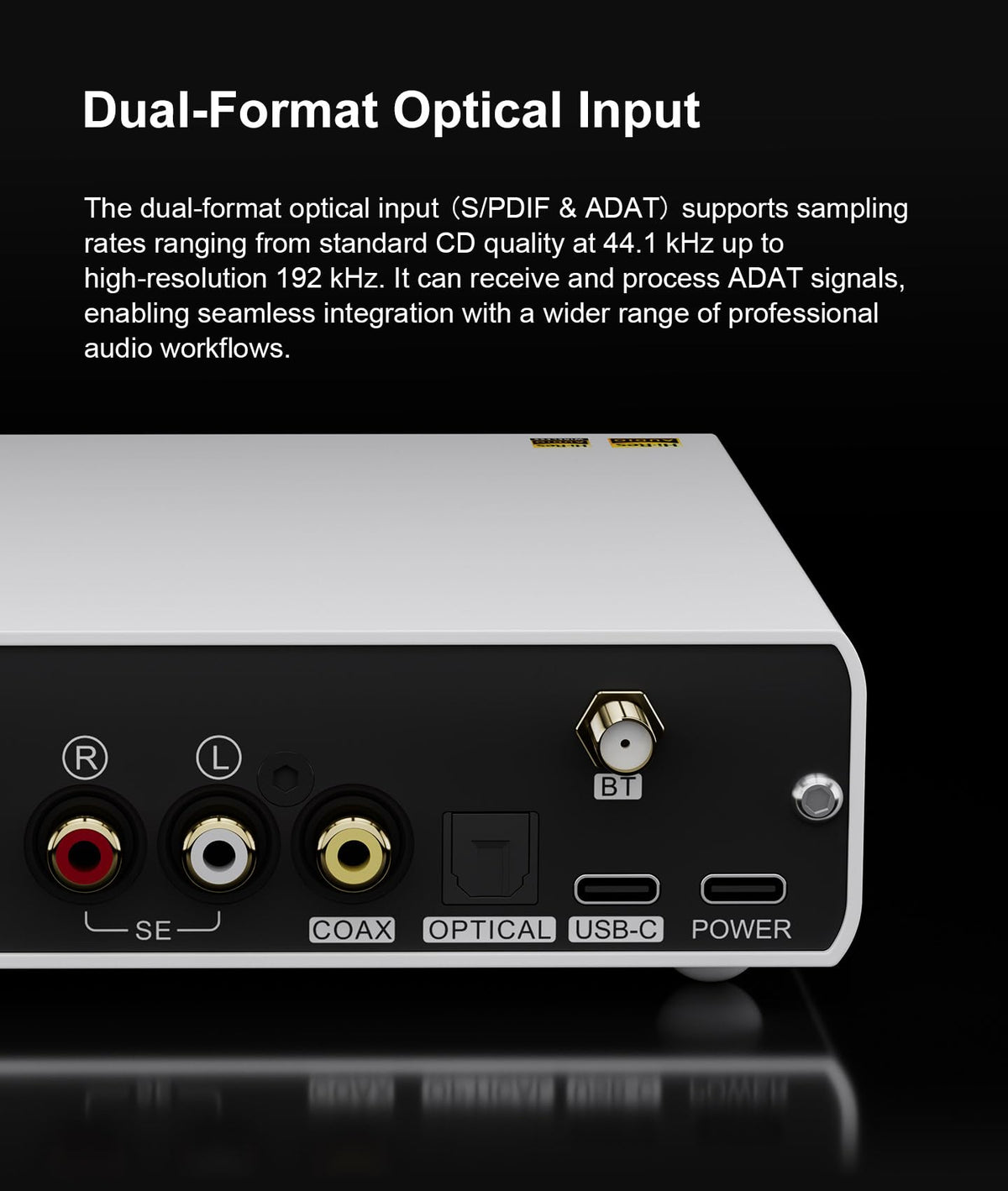 Black Hi-Res Audio DAC with Bluetooth U360605