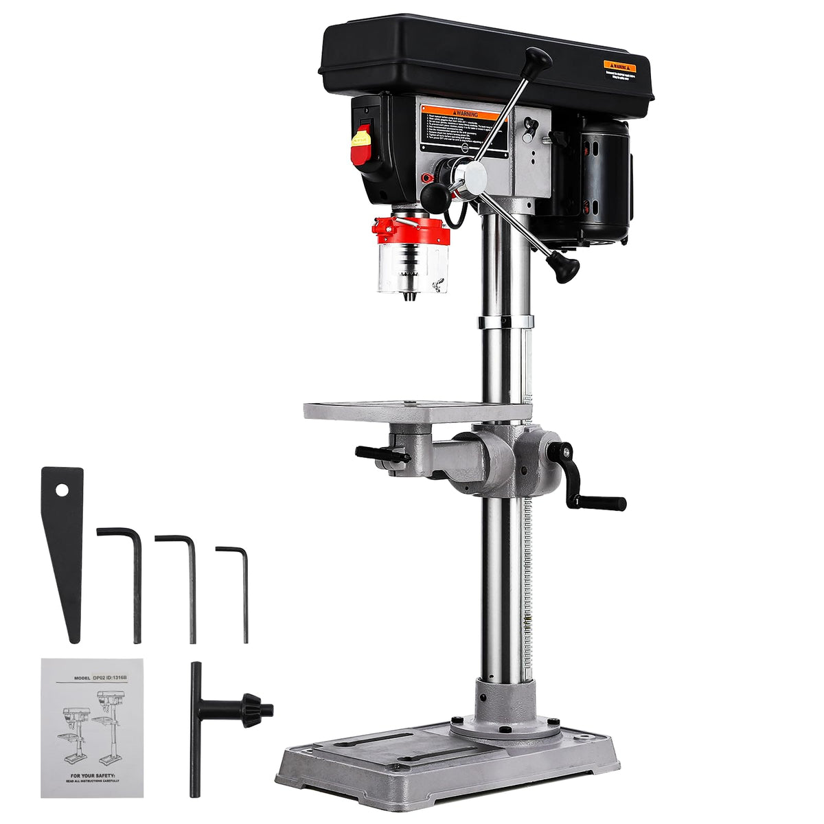 13 in Benchtop Drill Press, 7.5 Amp Variable Speed Cast Iron Z495435