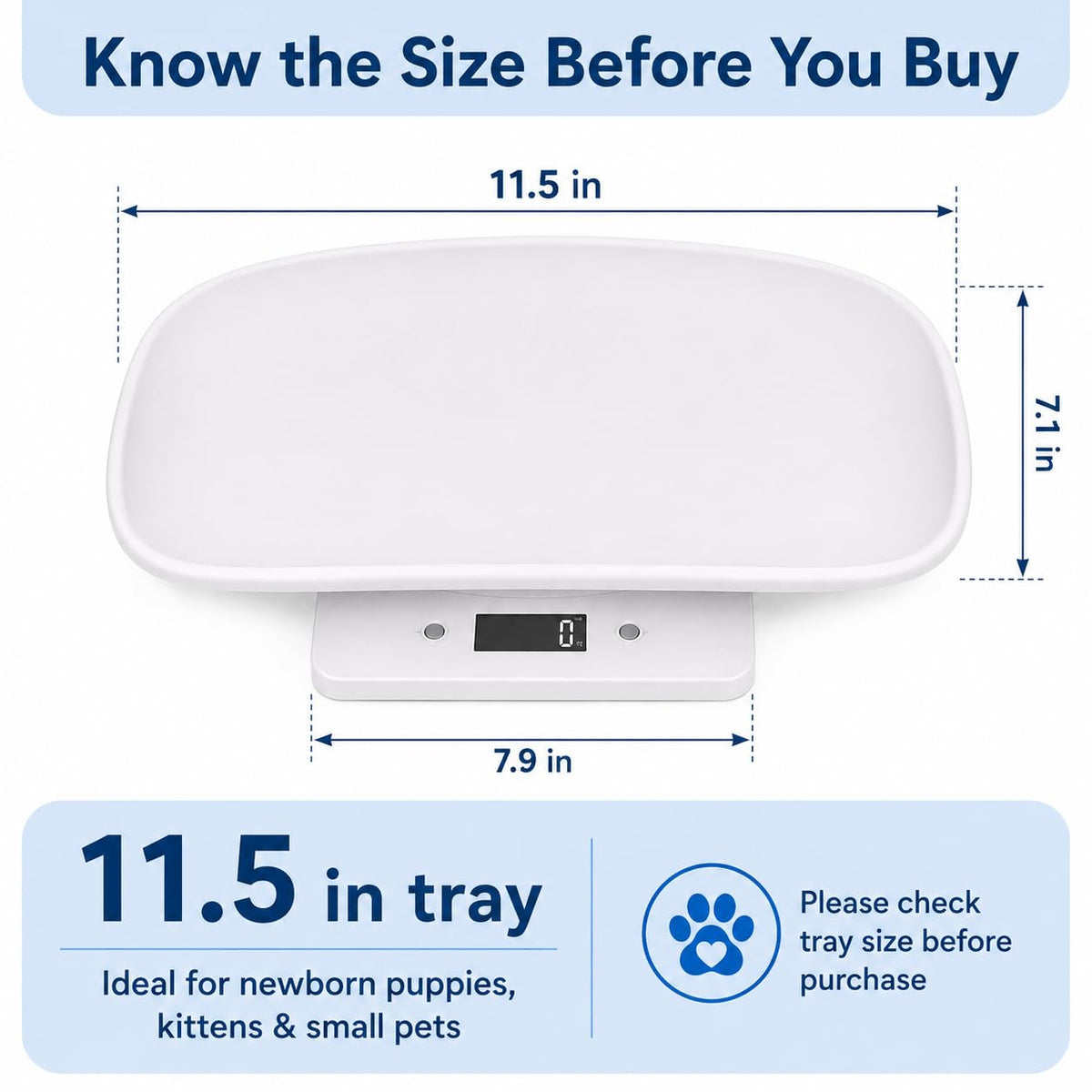 Digital Pet Scale with 1g Resolution and Tape Measure G133933