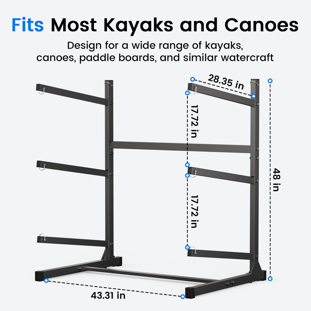 Kayak Storage Rack, Freestanding Steel Stand I504626