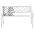 White 2-Person Outdoor Bench P7671