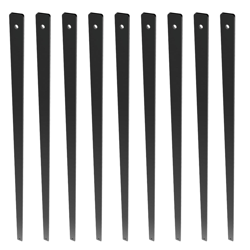 29.5"x1" Flat Aluminum Alloy 51 Pack Satin Black Metal Balusters K654