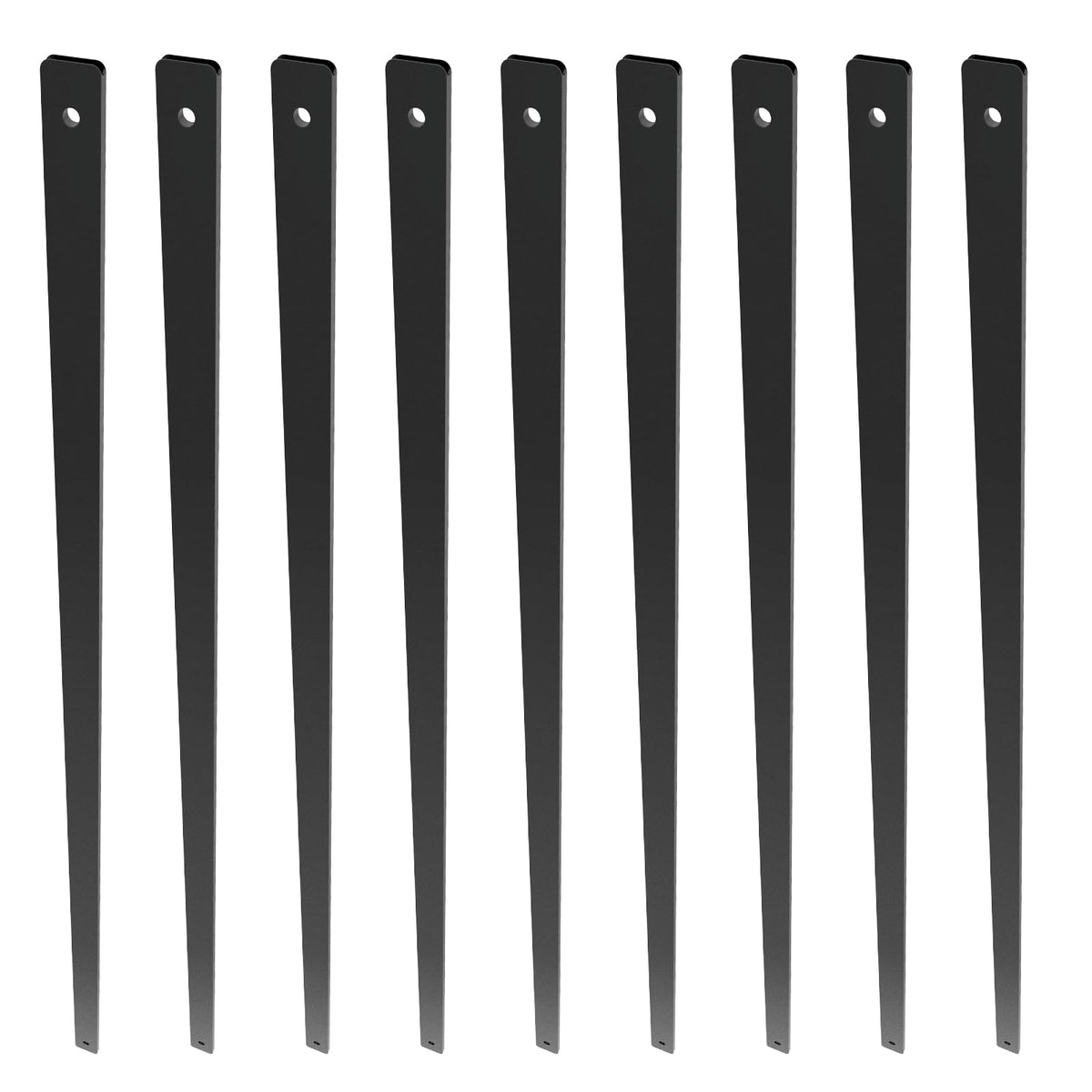 29.5"x1" Flat Aluminum Alloy 51 Pack Satin Black Metal Balusters K654