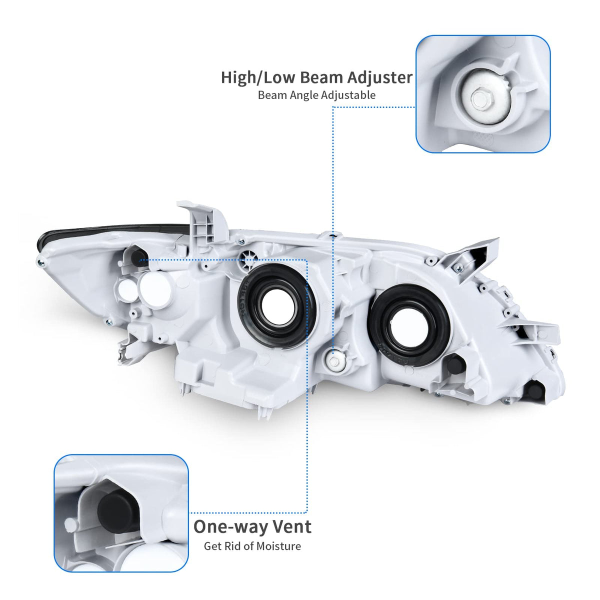 Chrome Housing Headlights X4225