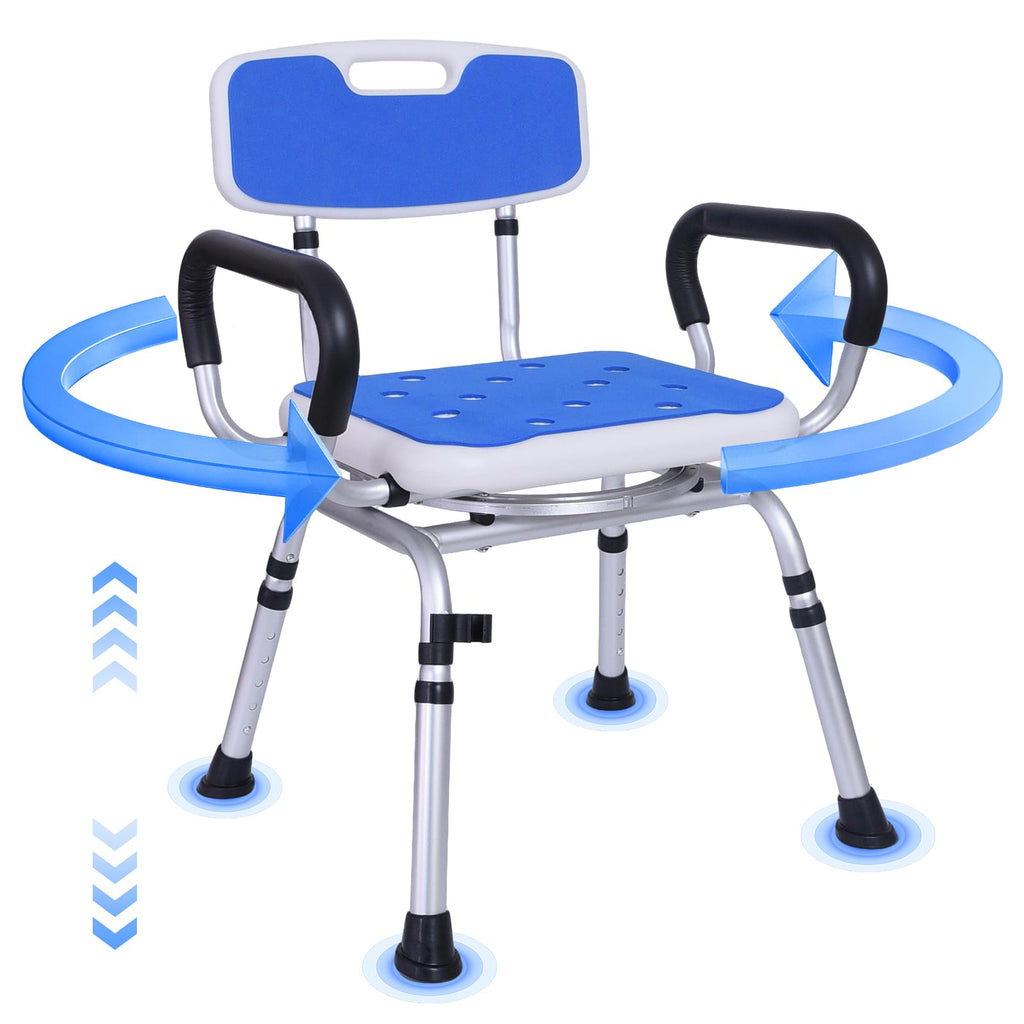 Swivel Shower Chair with Arms and Back O391871