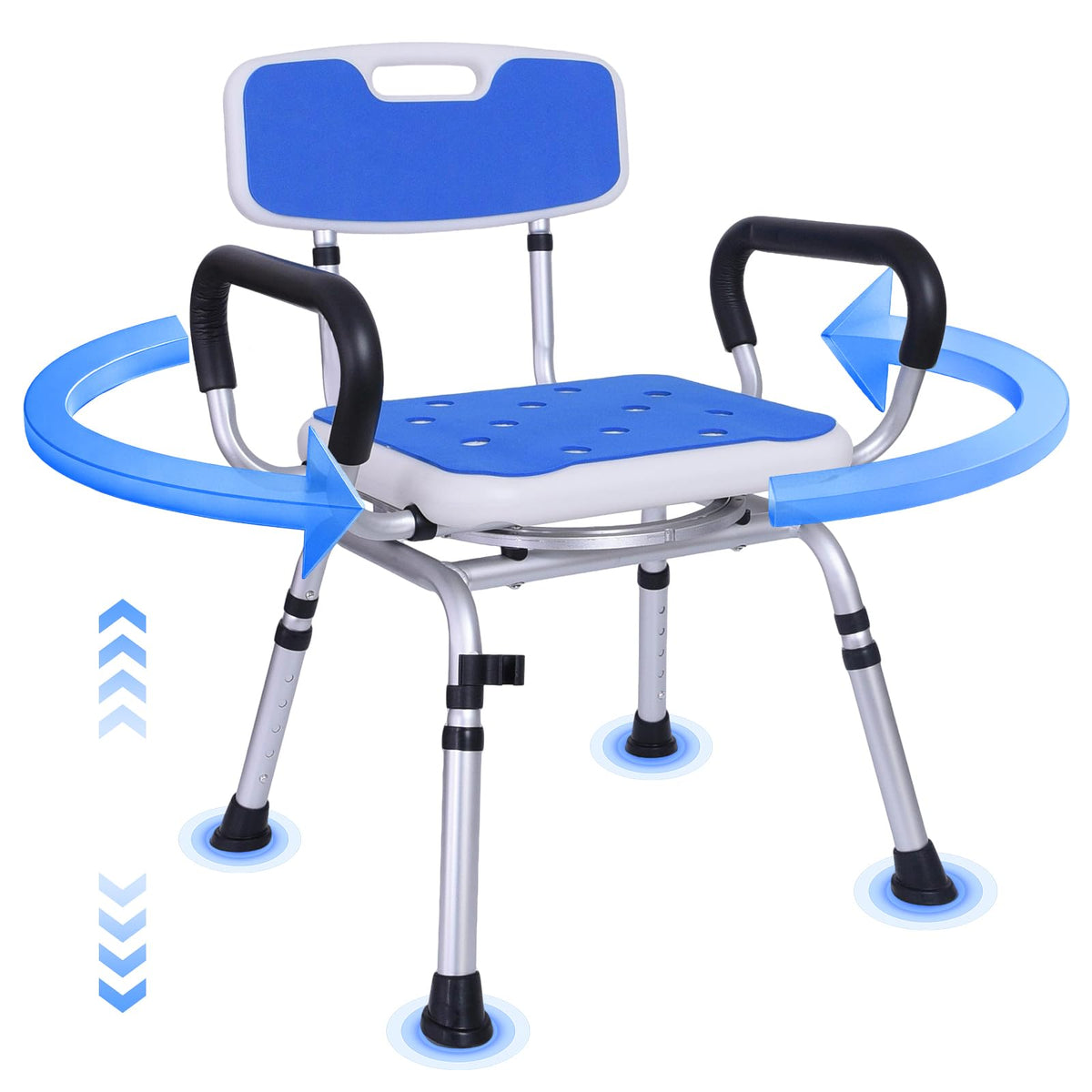 Swivel Shower Chair with Arms and Back O391871