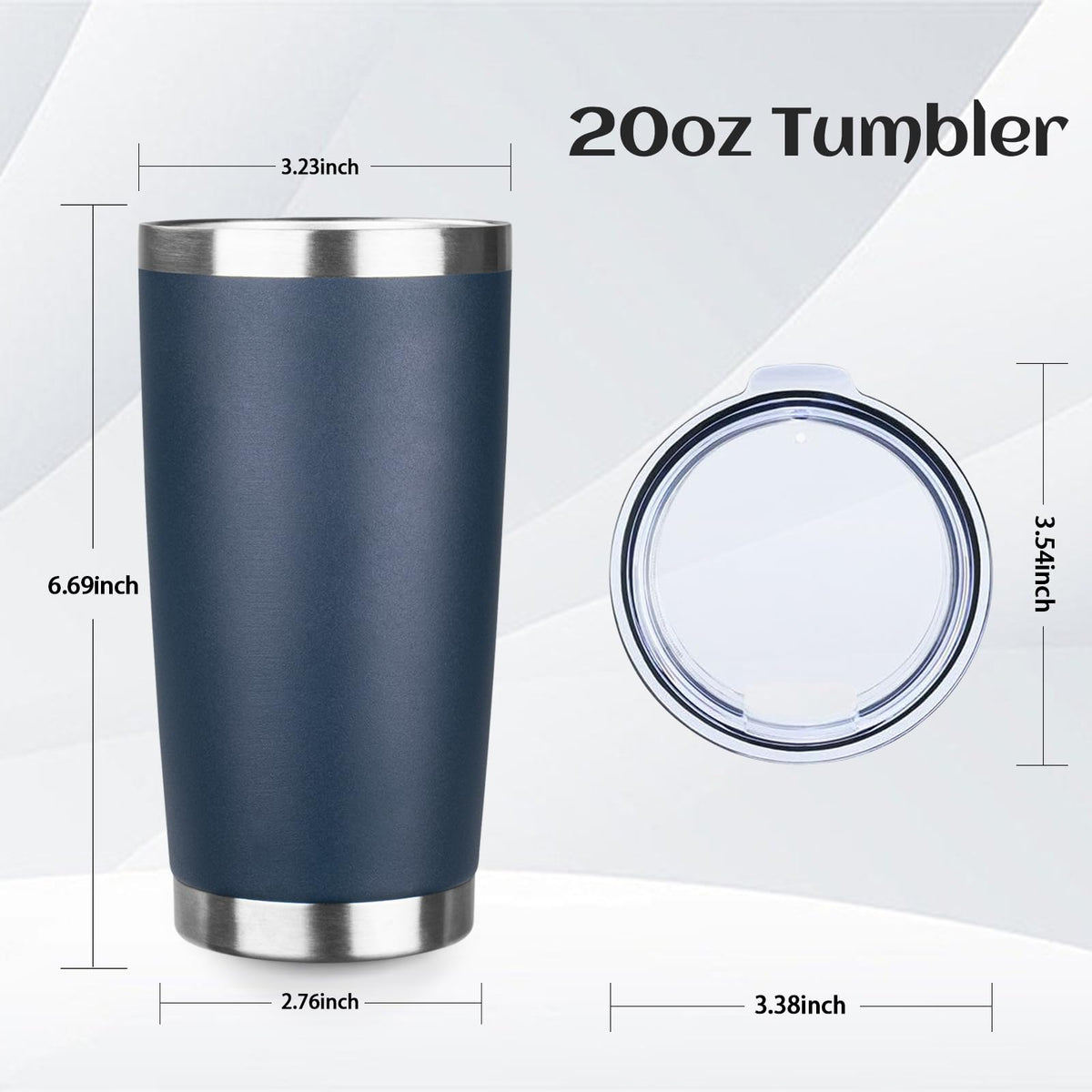 20oz Stainless Steel Travel Coffee Tumbler Navy Blue K22368
