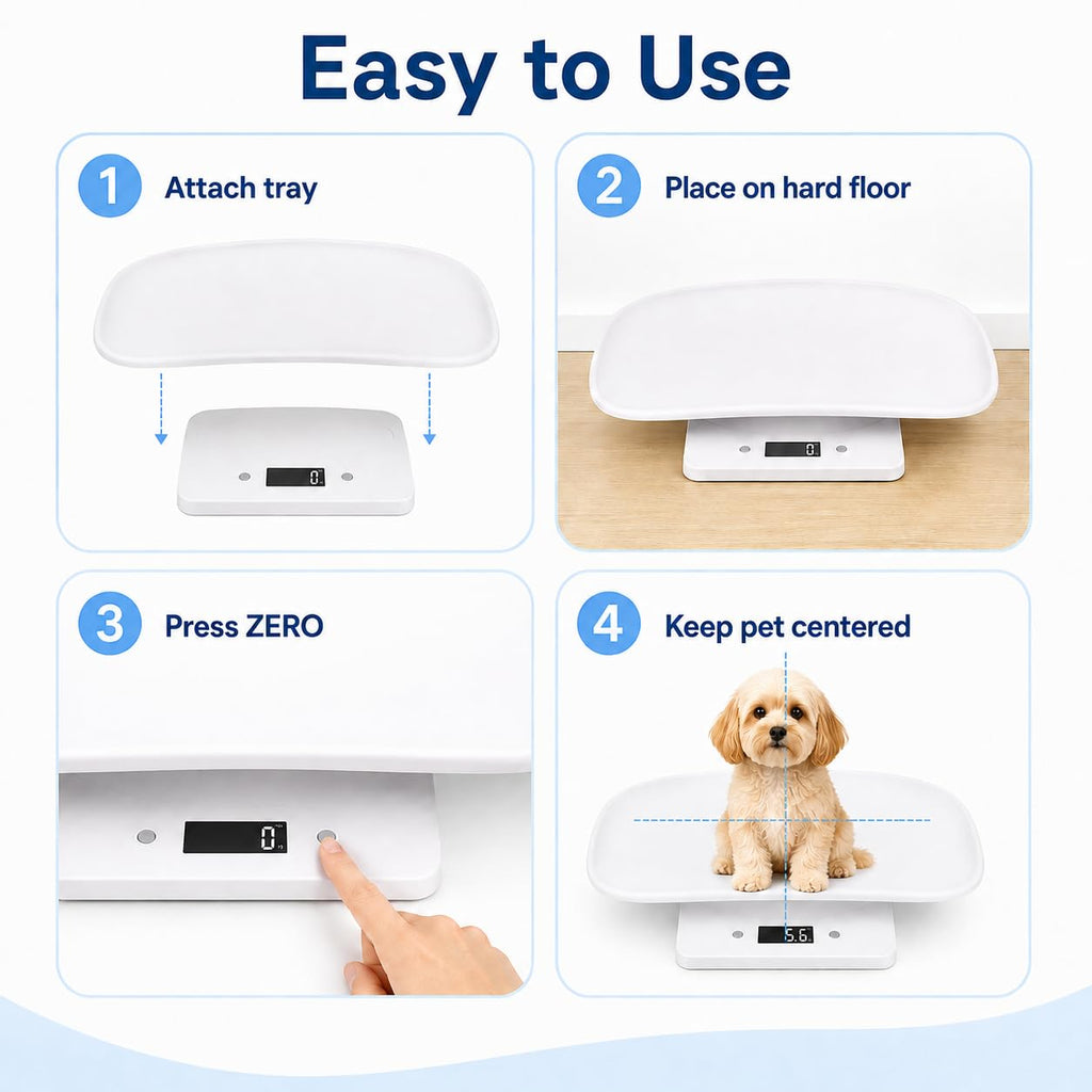 Digital Pet Scale with 1g Resolution and Tape Measure G133933