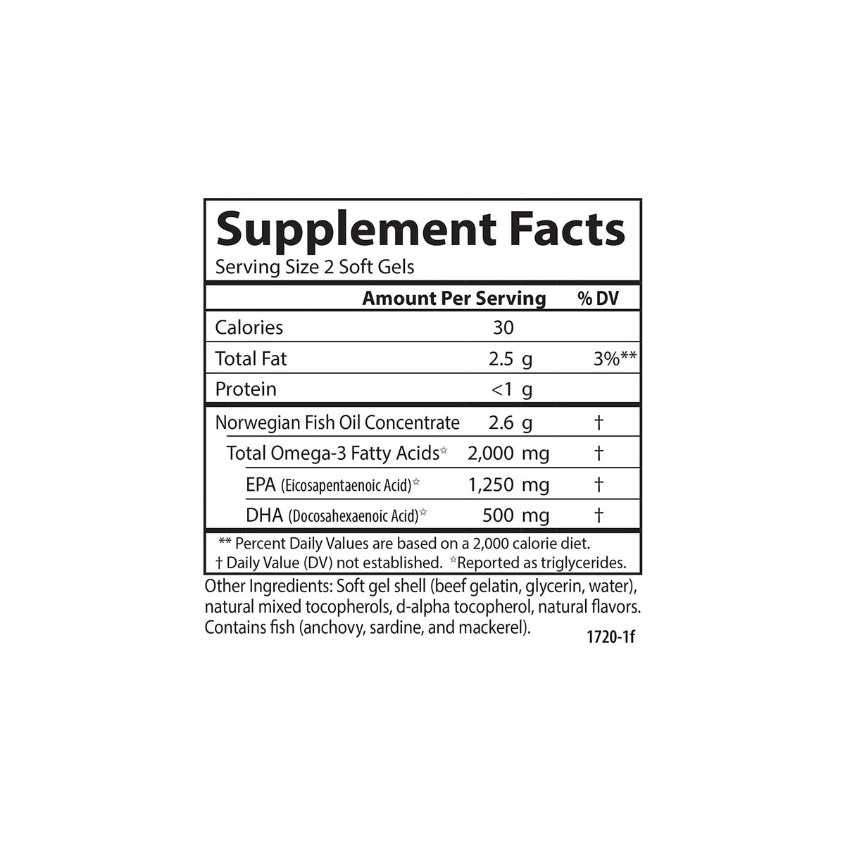 Omega 2000 mg Lemon 60 Softgels T386443