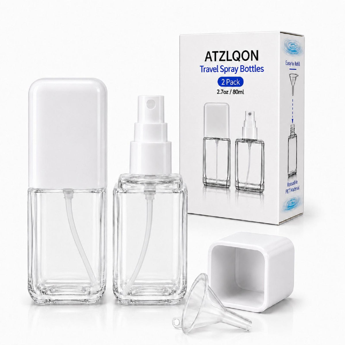 2 Pack 2.7oz Fine Mist Spray Bottles T235