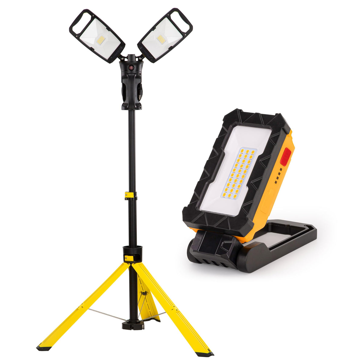 1000 Lumen LED Magnetic Light and 10000 Lumen Work Light with Stand O222