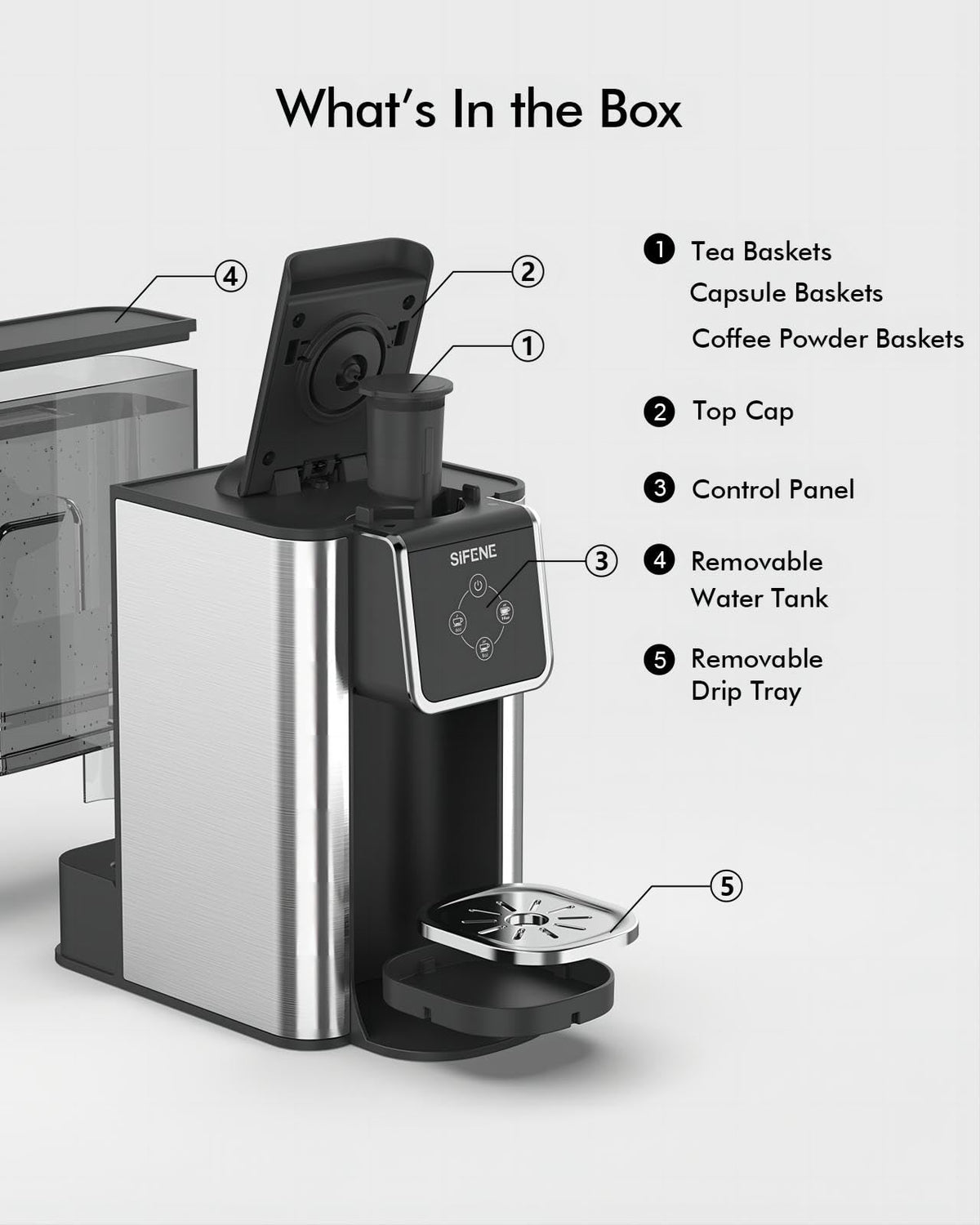 Single Serve Coffee Maker, 3-in-1, 6-12oz, Black L635