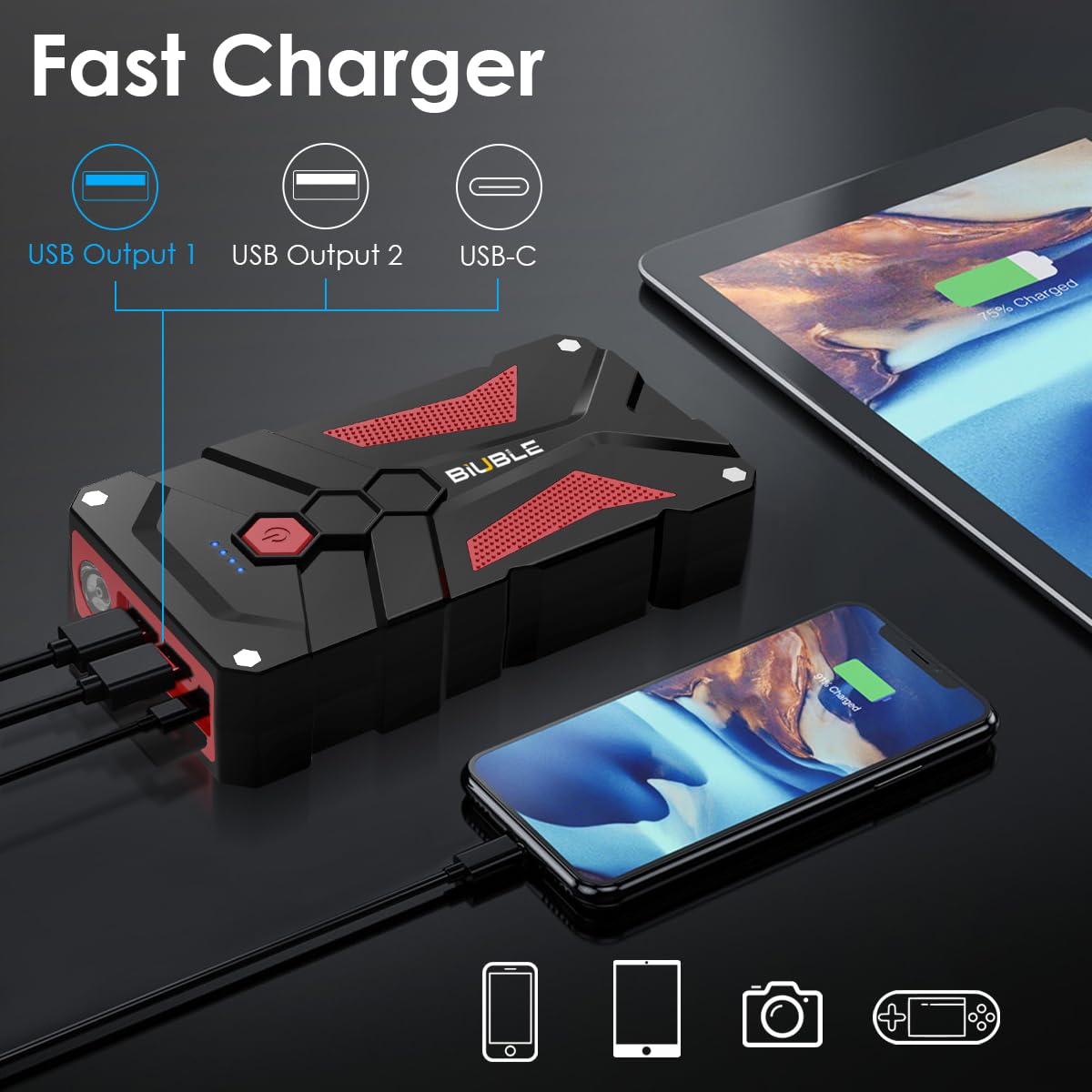 5000A Peak 12V Lithium Jump Starter with USB-C T32003