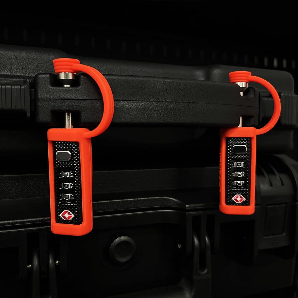 Orange 4-Pack 3-Dial Combo Lock B381513