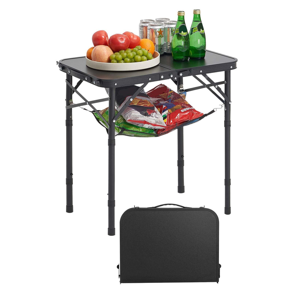 Folding Camping Table Adjustable Height Aluminum MDF 24 x 16 inch R80716
