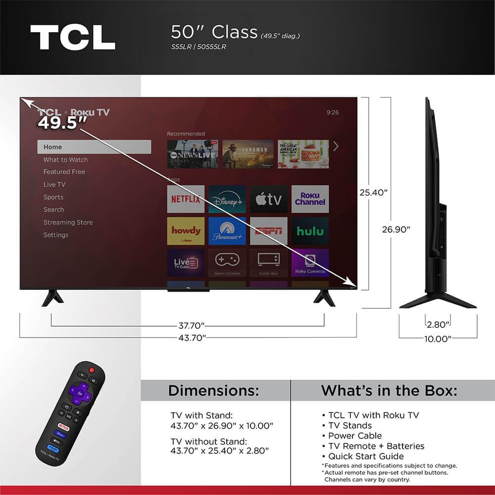 50" 4K UHD HDR LED Smart TV V16246