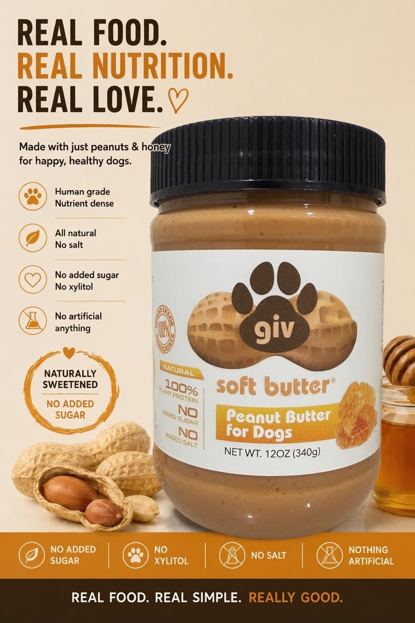 All Natural Peanut Butter 12oz Jar, 4oz Pouch & Lick Mat X22484