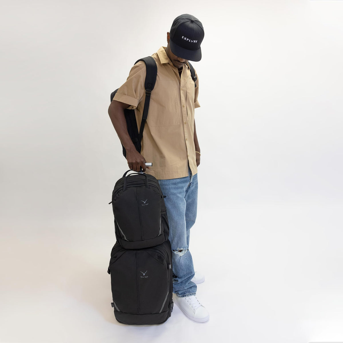 Rolling Backpack with Wheels 43L with Packing Cubes Set M2427