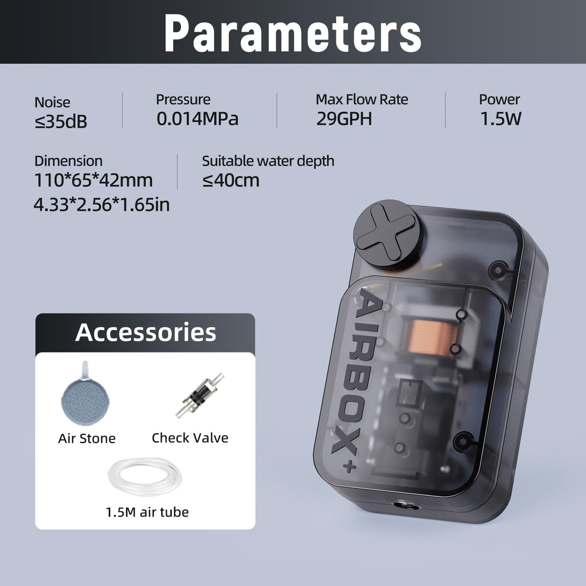 Aquarium Air Pump with Air Stone Bubbler I564417