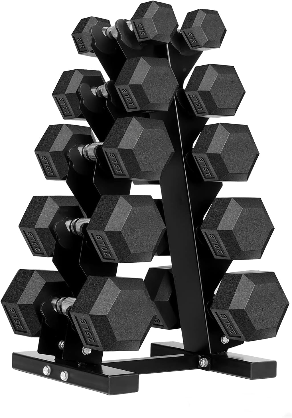 Rubber Coated Cast Iron Hex Dumbbells Y709