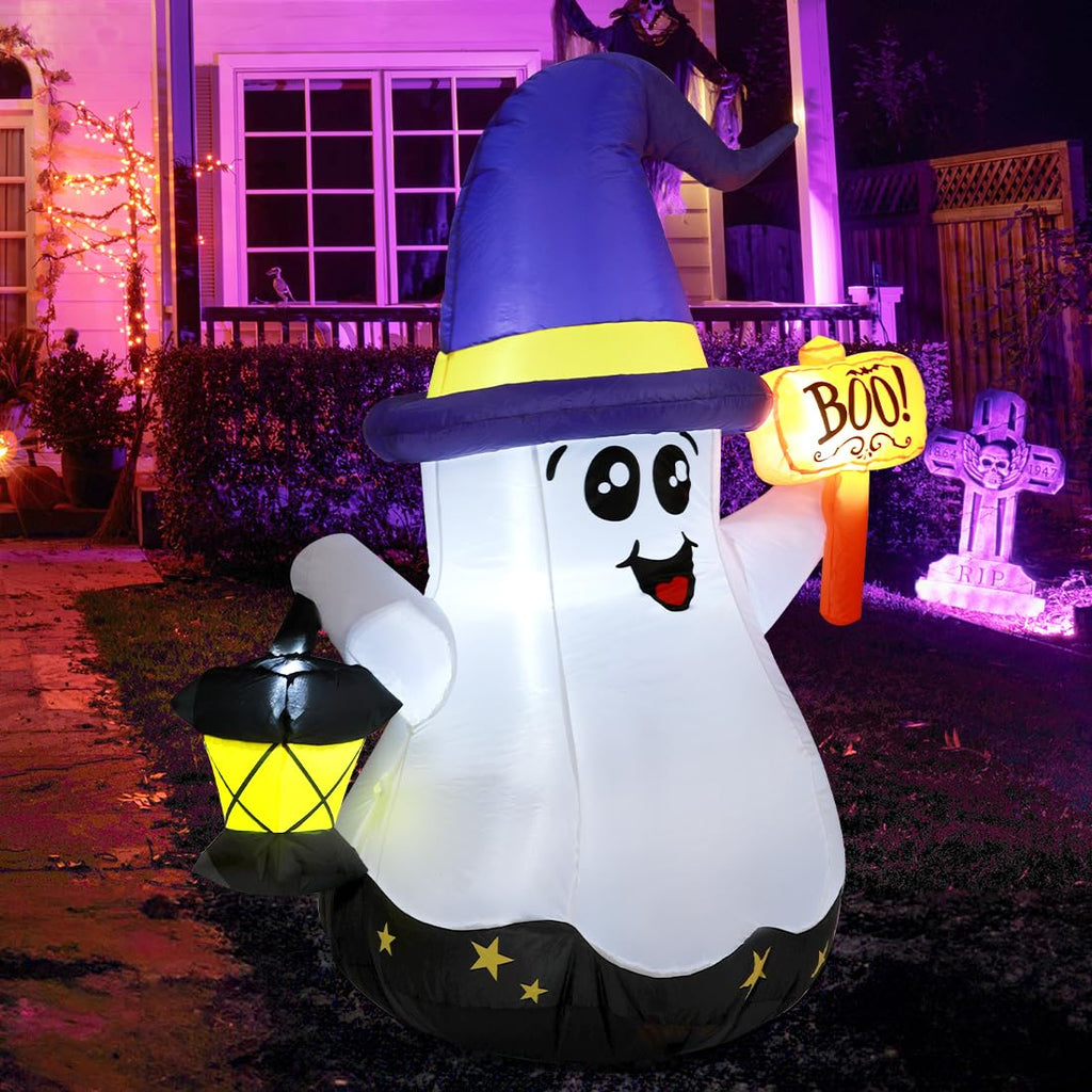 5 FT Halloween Inflatables Ghost with Built-in LEDs P2096