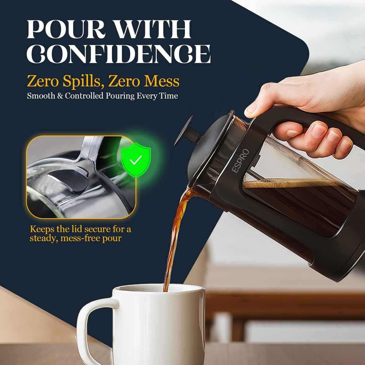 Black 17oz French Press Coffee Maker H6177
