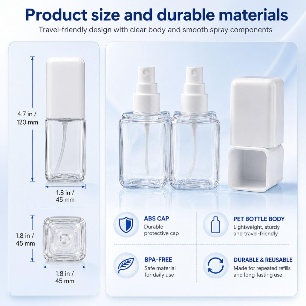 2 Pack 2.7oz Fine Mist Spray Bottles T235