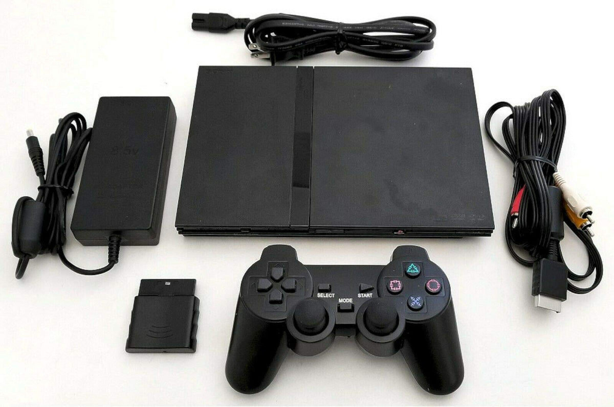 PS2 Slim Video Game Console System Bundle (Renewed) O70747