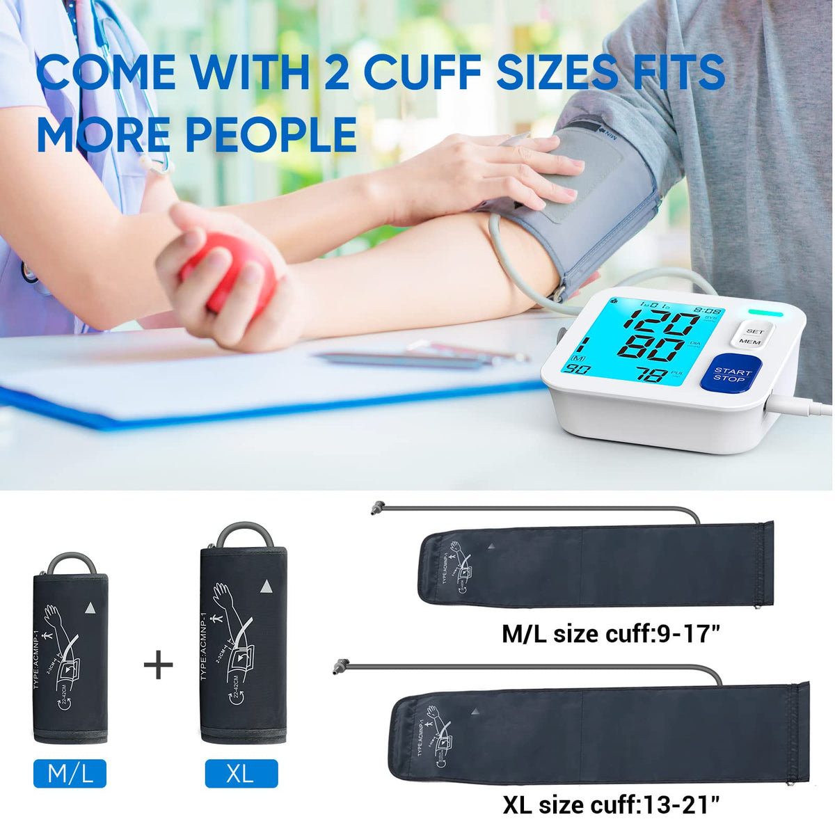 Blood Pressure Monitors with Extra Large Cuffs D181