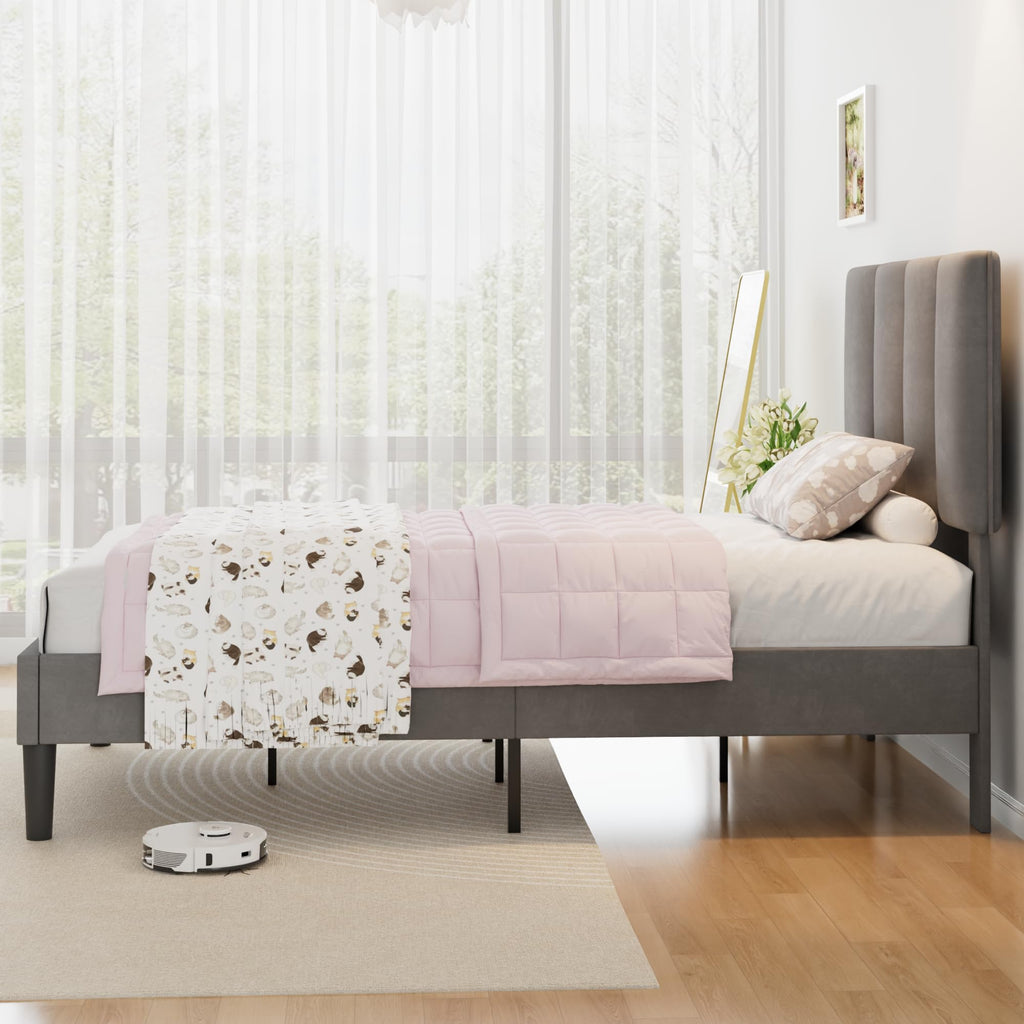 Twin Size Upholstered Bed Frame A152