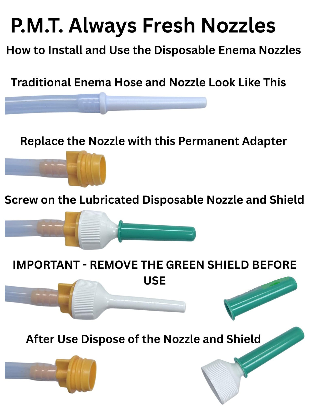 Enema Bag Conversion Kit and 30 Disposable Enema Nozzles L959138