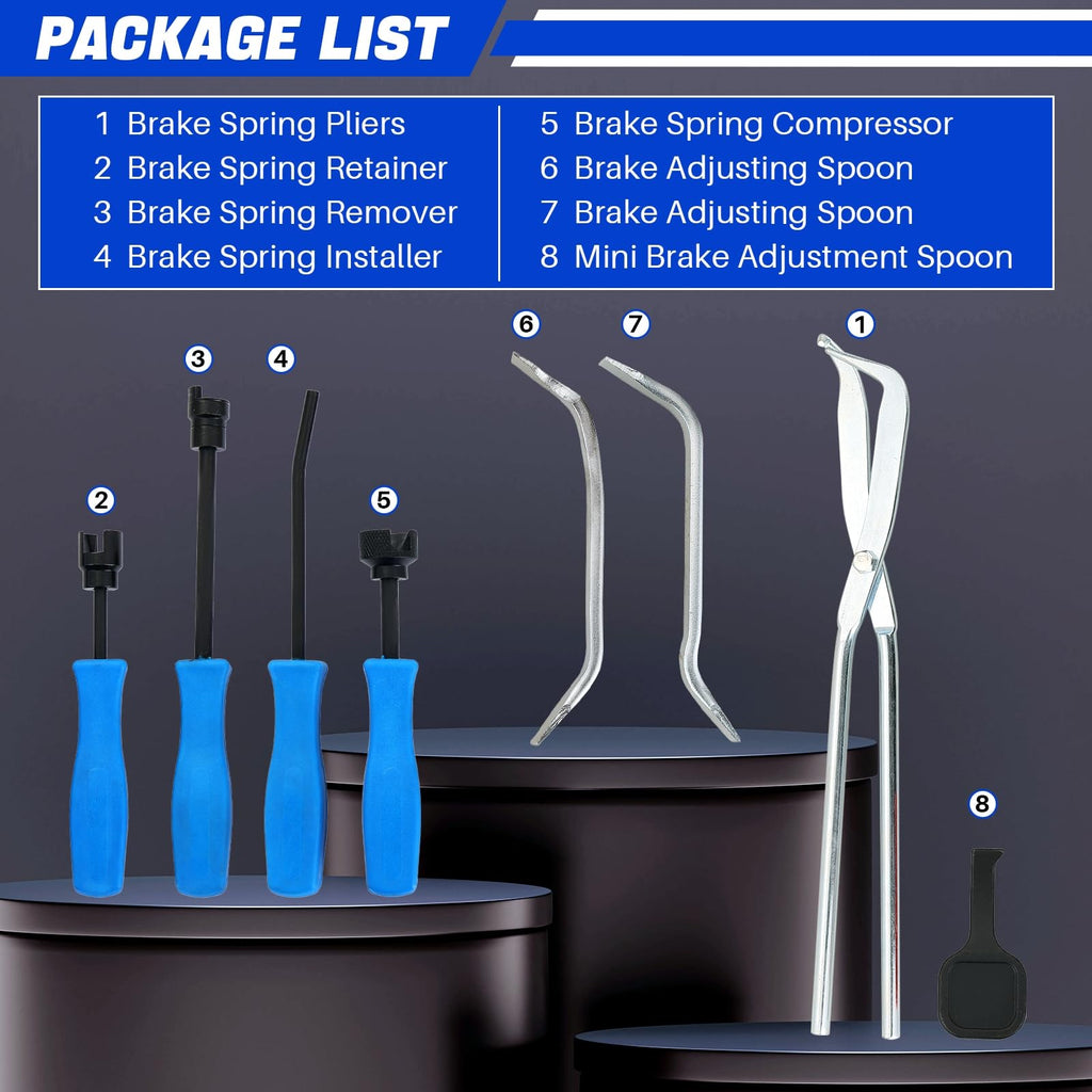 8 Pc Drum Brake Tool Kit X32506