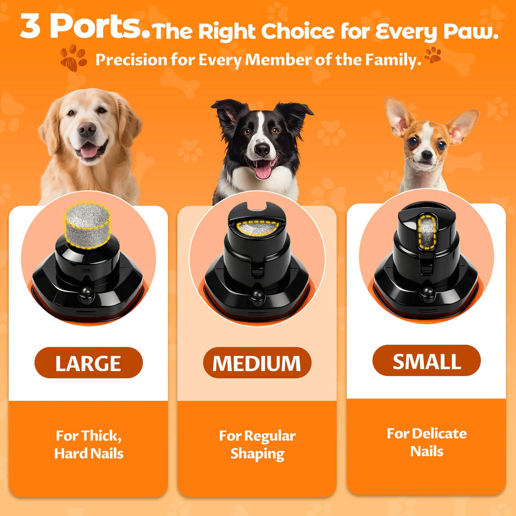 Dog Nail Grinder, Quiet 3-Speed with LED & Safety Guard X163