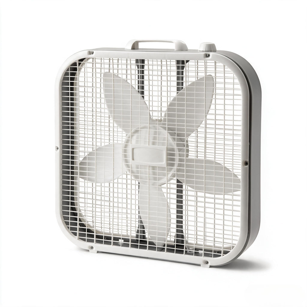 White 3-Speed Box Fan I45154