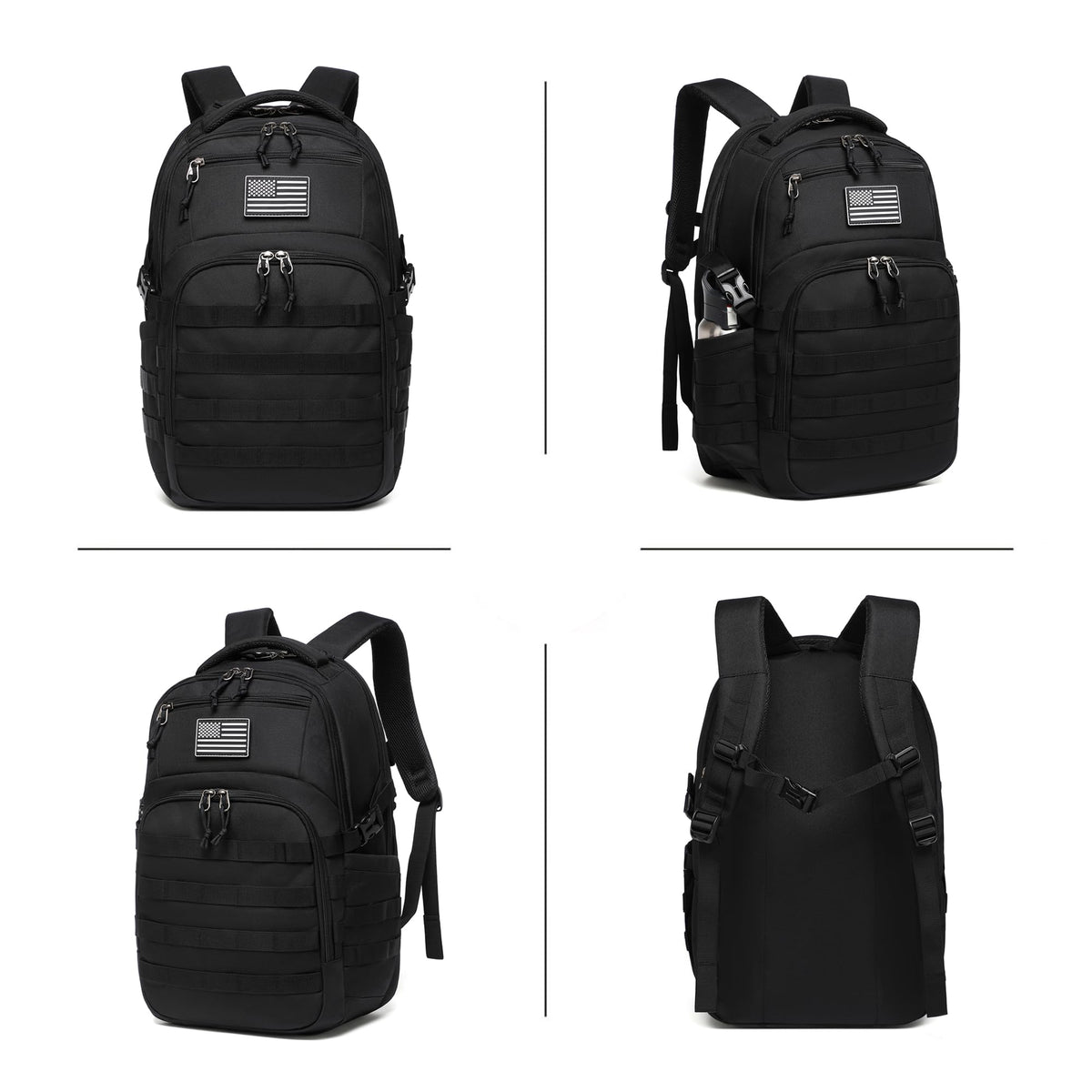 Black Small Tactical Backpack K229