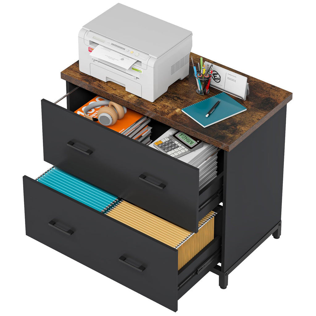 2-Drawer Wood File Cabinet I489