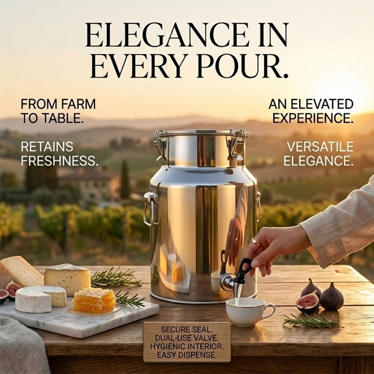Stainless Steel Beverage Dispenser with Faucet U23265