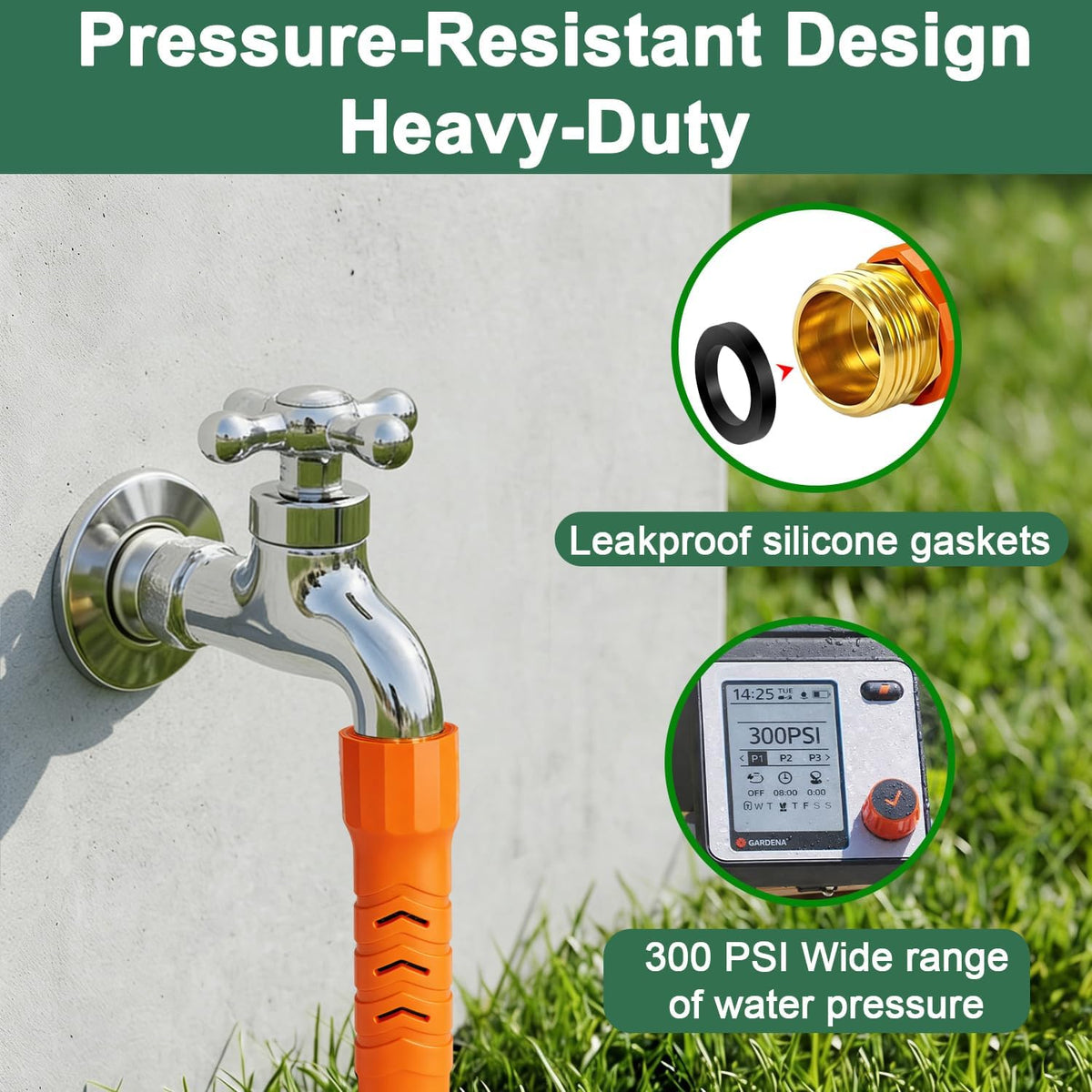 100FT Flexible Garden Hose with 10 Modes Nozzle S8013