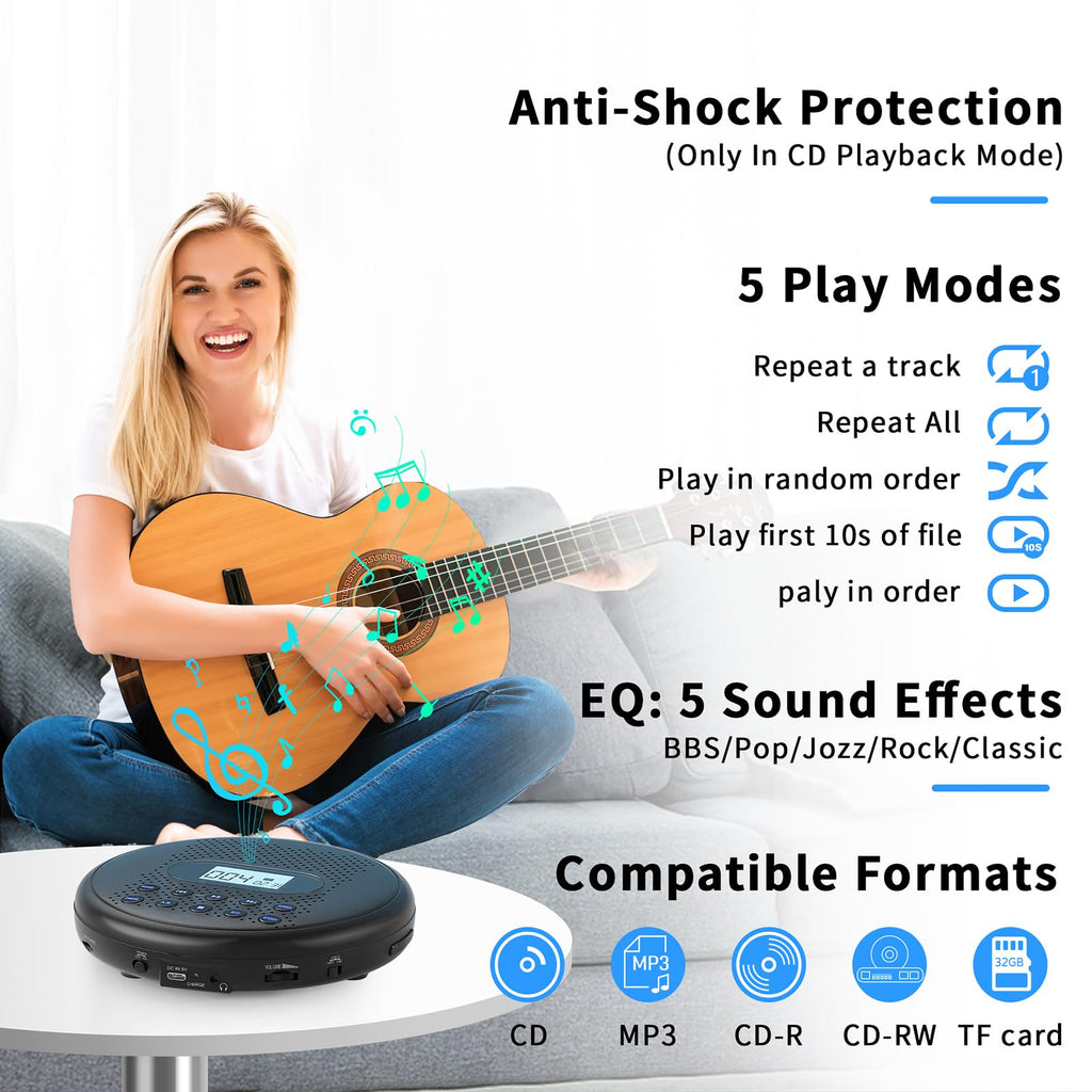 Portable CD Player with Dual Stereo Speakers C73974