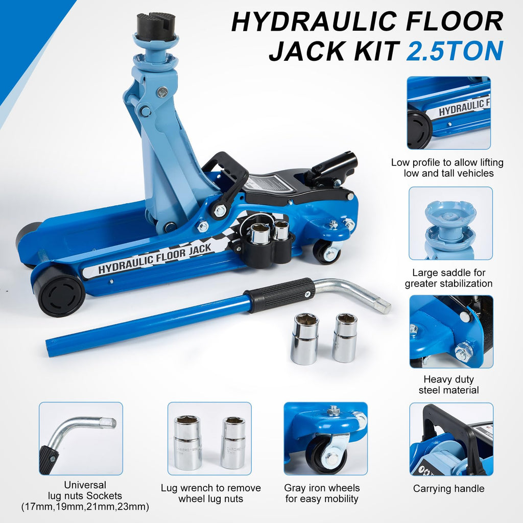 2.5 Ton Low Profile Hydraulic Floor Jack Kit G787