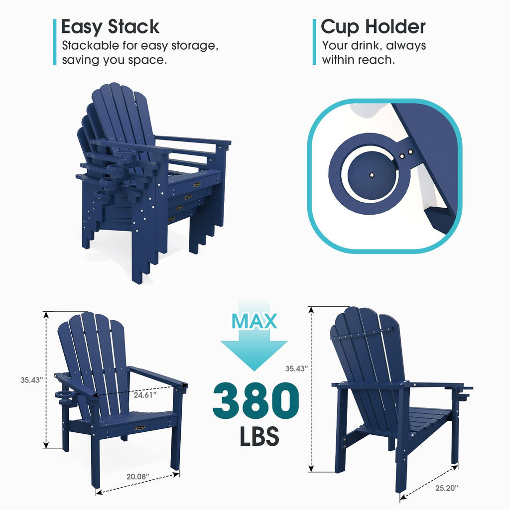 Stackable Adirondack Chair Set of 4 J5273