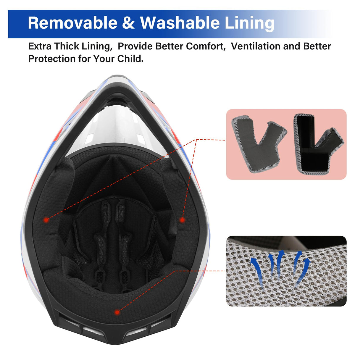 Youth Kids DOT Approved Full Face Motocross Helmet H665169