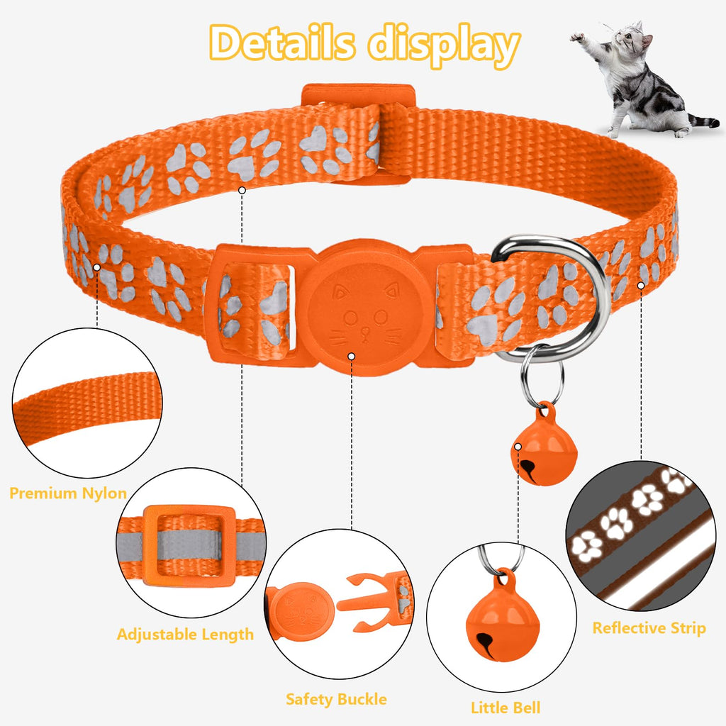 2 Pack Reflective Breakaway Cat Collar with Bell S457